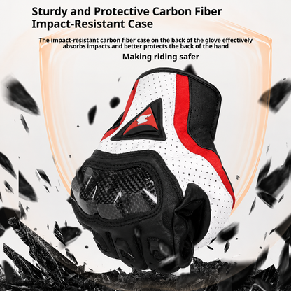 Carbon Fiber Protective Touch Screen Motorcycle Gloves