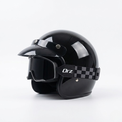 Urban Retro Open-Face Helmet – DOT & ECE Approved Protection
