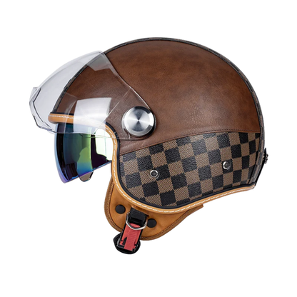 Retro Jet 3/4 Helmet – Open Face Dual Visor DOT/ECE Approved