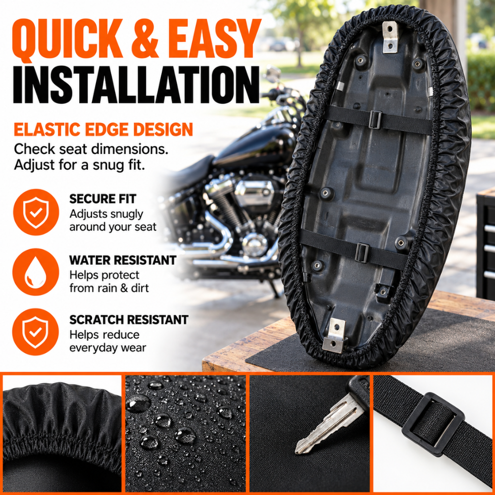 BikerZoneZ SeatShield™ Sun & Rain Seat Cover