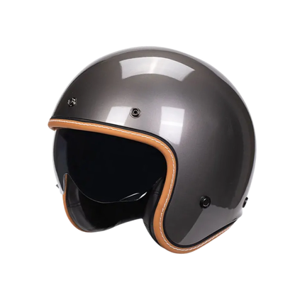 Minimalist Retro Open Face Motorcycle Helmet – DOT & ECE Certified