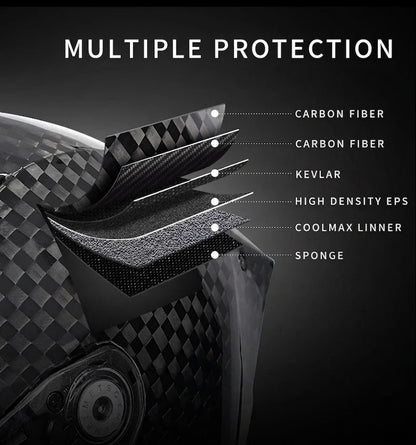 CYRIL R30S Carbon Pro Fullface Helmet - DOT and ECE Approved