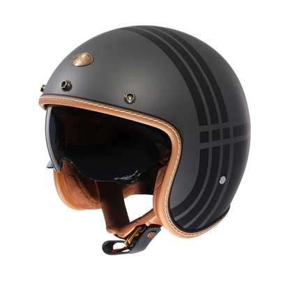 CYRIL B206 Retro Open Face Helmet – DOT & ECE Approved