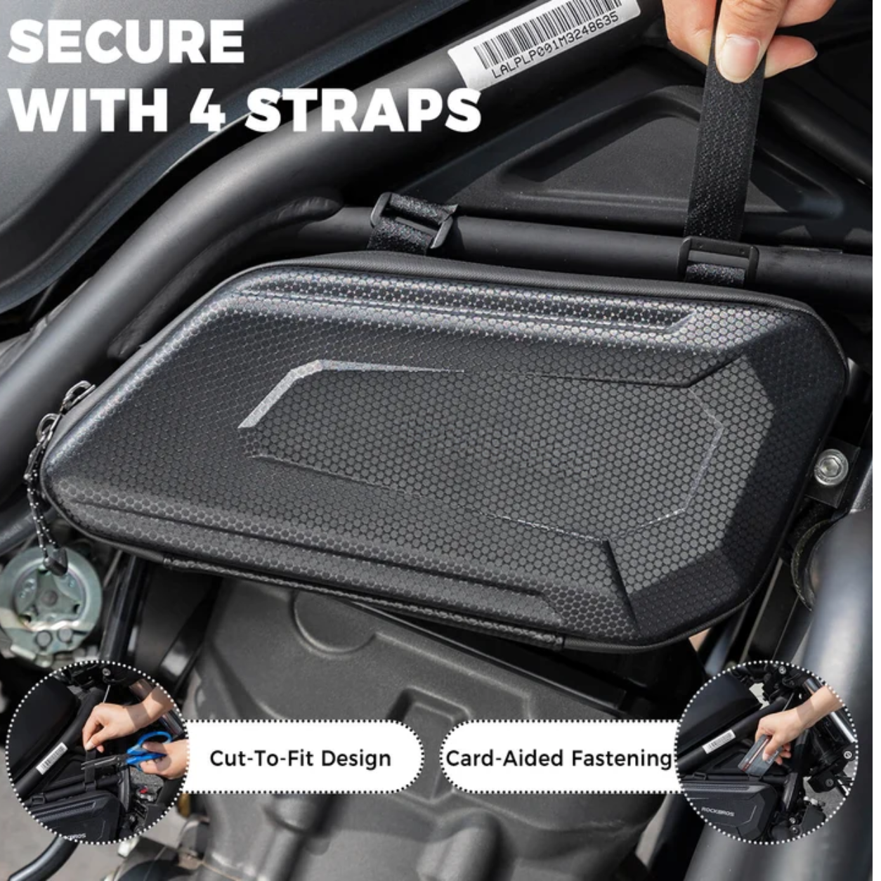 BikerZonez Low Profile Hard Shell Motorcycle Side Bag
