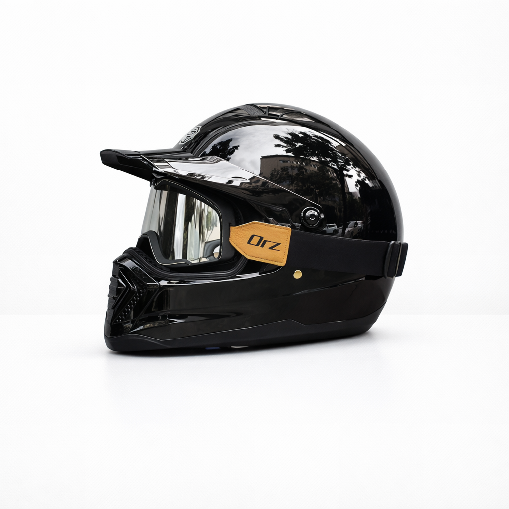 ORZ-918 Retro Full-Face Helmet – DOT & ECE Approved
