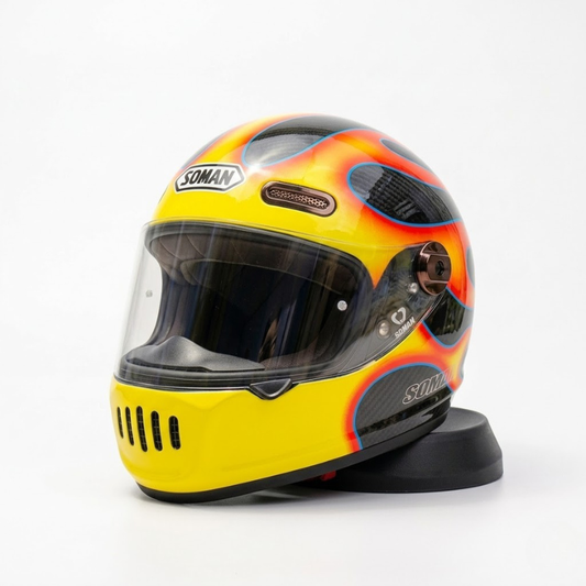 SOMAN Vintage Rider Fullface Helmet - DOT Certified