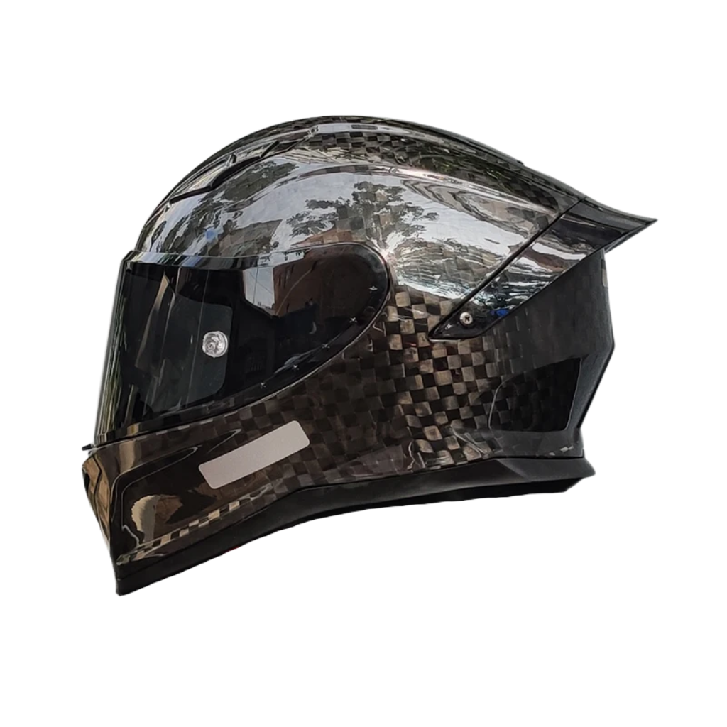 Carbon Fiber Full Face Motorcycle Helmet - DOT Approved