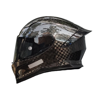 Carbon Fiber Full Face Motorcycle Helmet - DOT Approved