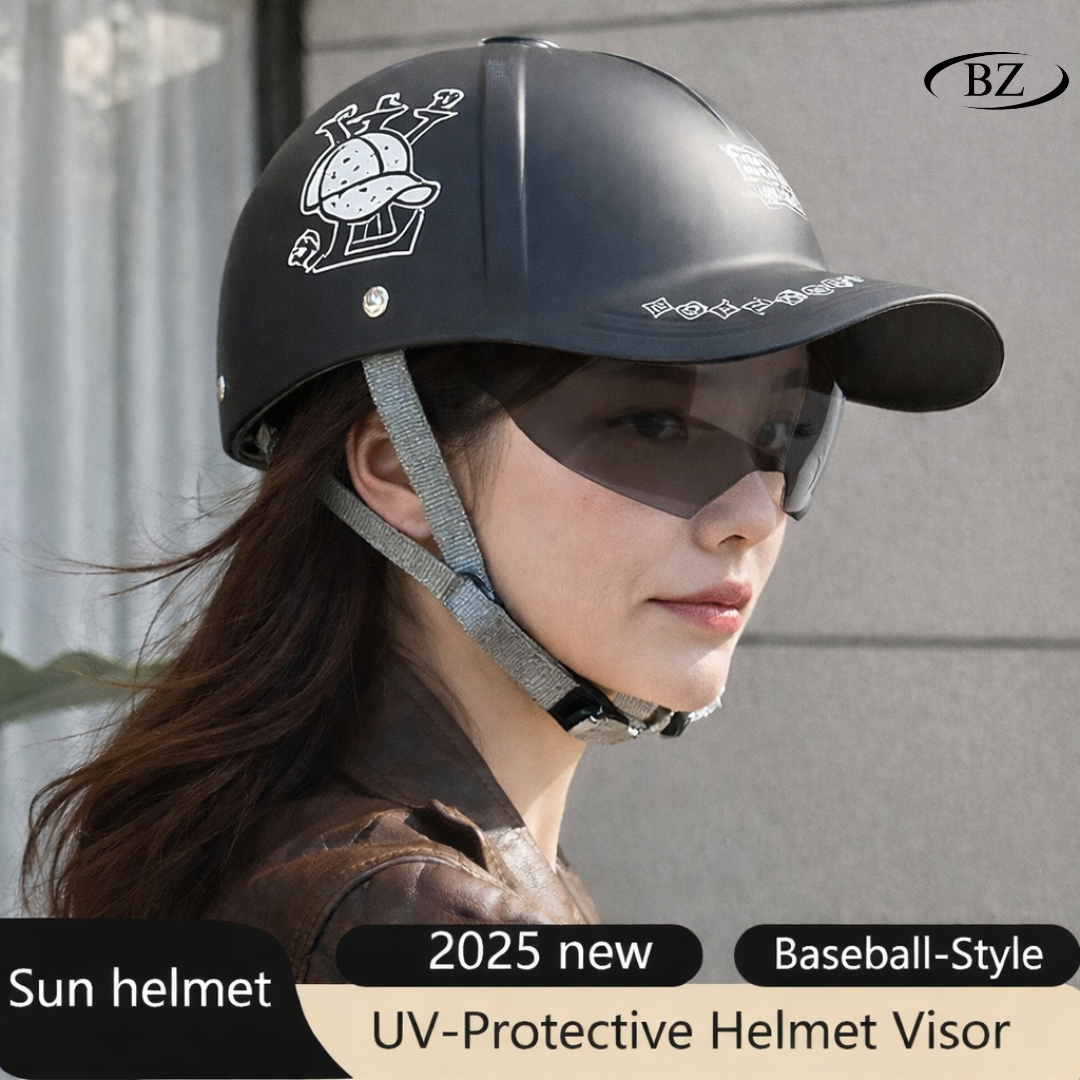 Baseball Cap Half Helmet – Lightweight Summer Riding Helmet