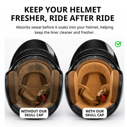 BikerZonez Breathable Motorcycle Skull Cap