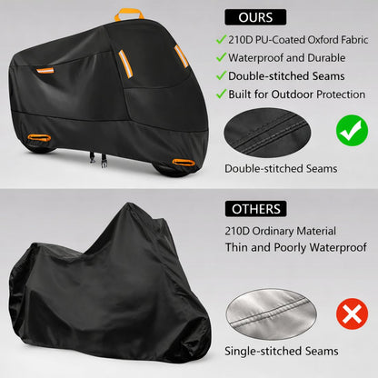 All-Weather Outdoor Motorcycle Cover - Waterproof, UV & Snow Protection