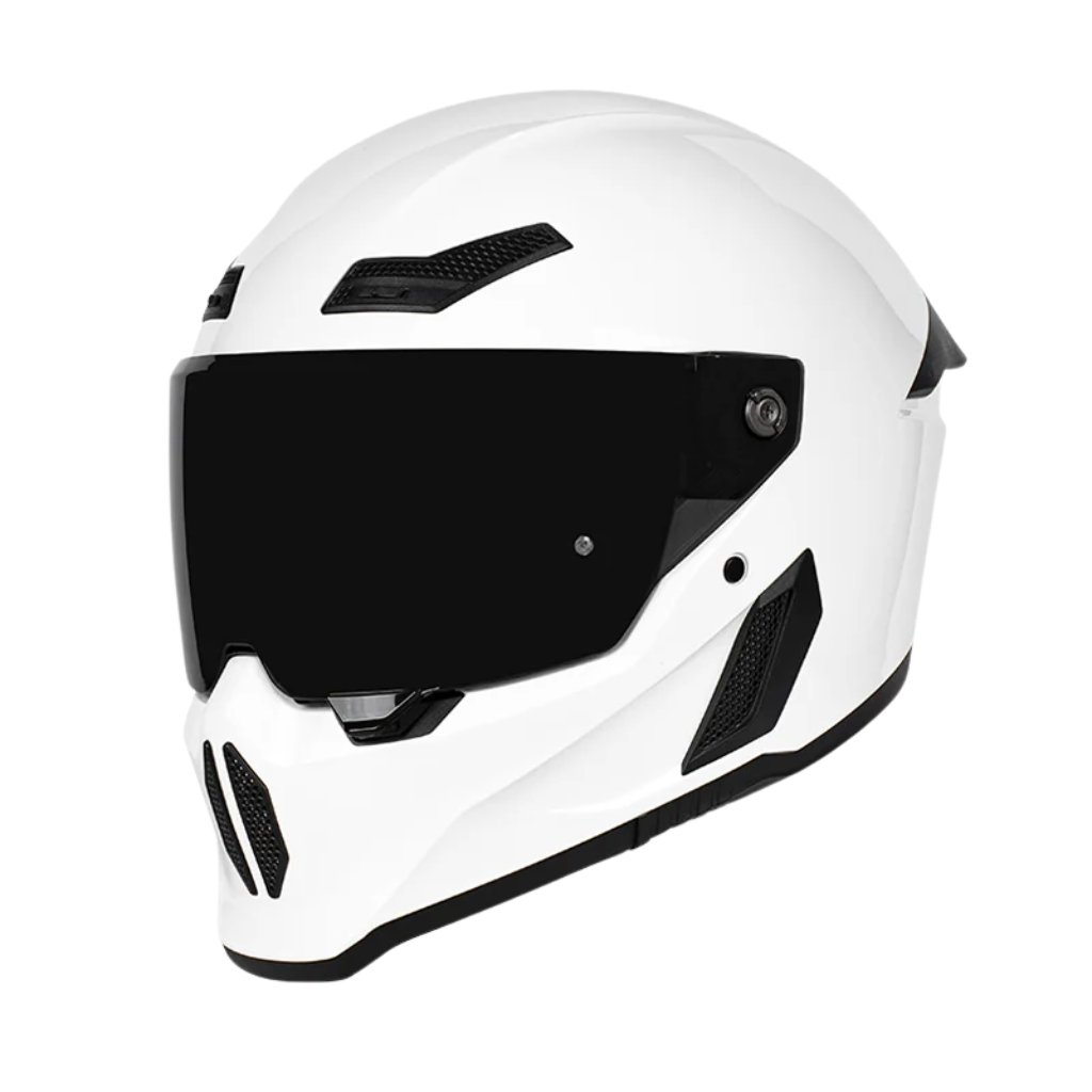 BikerZoneZ Shadow Rider Full Face Helmet – DOT & ECE Approved