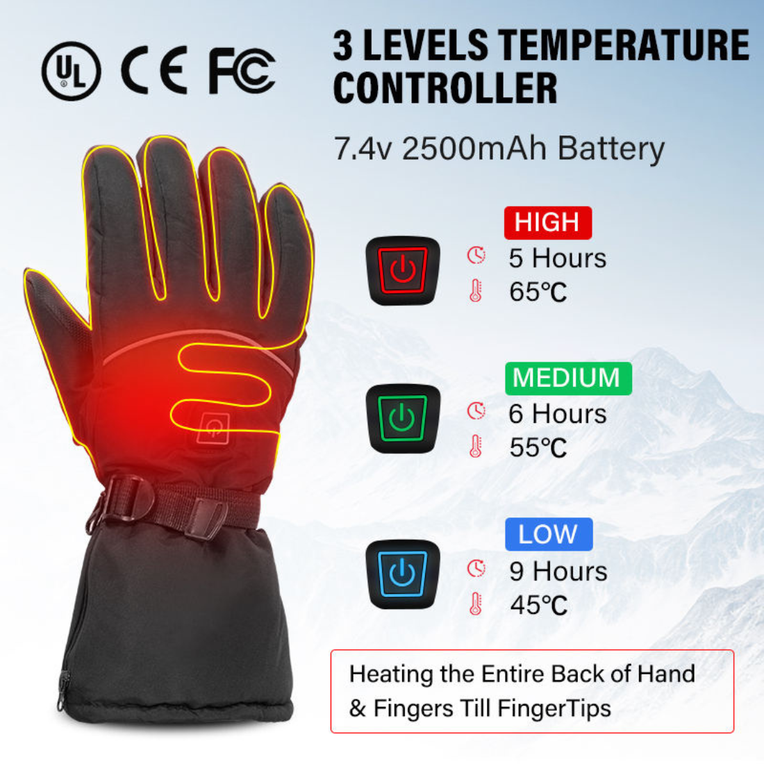 BikerZoneZ Heated Gloves | 360° Warmth Technology