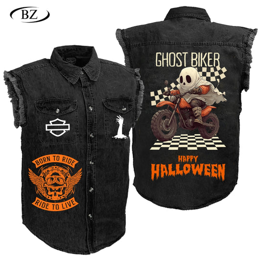 BikerZoneZ Sleeveless Denim Jacket