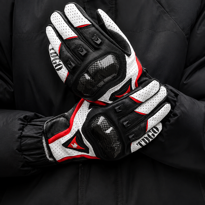 Carbon Fiber Protective Touch Screen Motorcycle Gloves