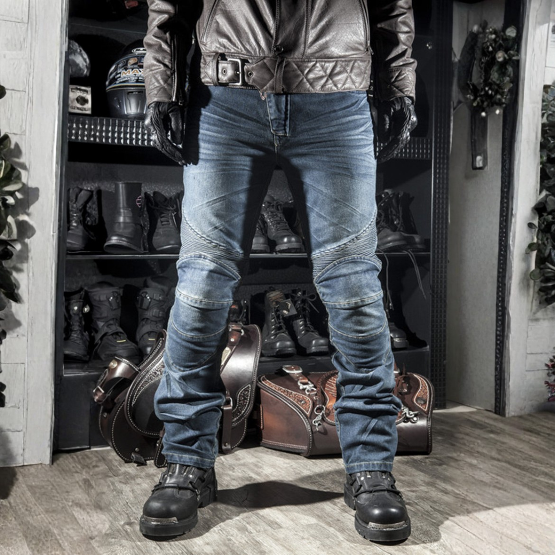 Motorcycle Riding Jeans with Armor – Reinforced Denim Pants
