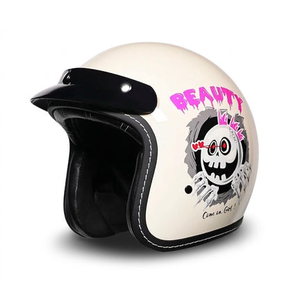 Vintage Open Face Motorcycle Helmet – All-Season Comfort & Protection