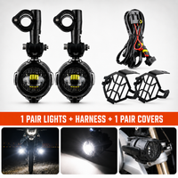 1 Pair Lights + Wiring Harness + 1 Pair Covers