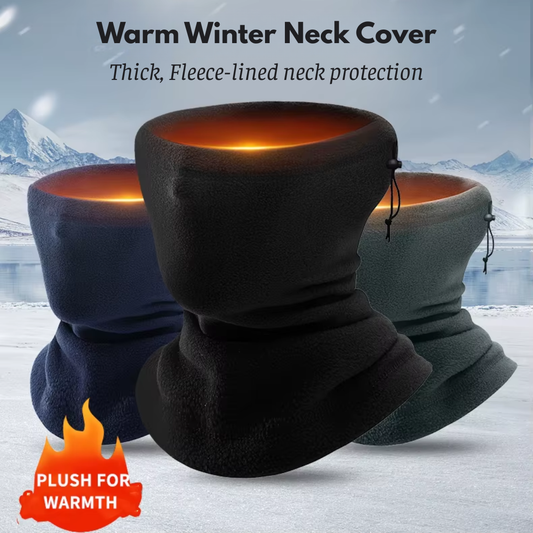 Biker Winter Fleece Neck Cover - Warm, Fleece Lined and Breathable