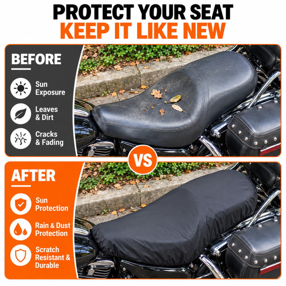 BikerZoneZ SeatShield™ Sun & Rain Seat Cover
