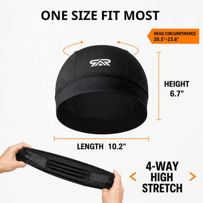 BikerZonez Breathable Motorcycle Skull Cap