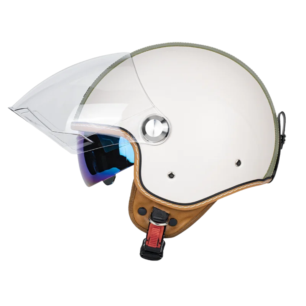 Retro Jet 3/4 Helmet – Open Face Dual Visor DOT/ECE Approved