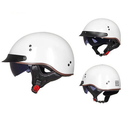 Old School Open Face Biker Helmet – DOT Certified