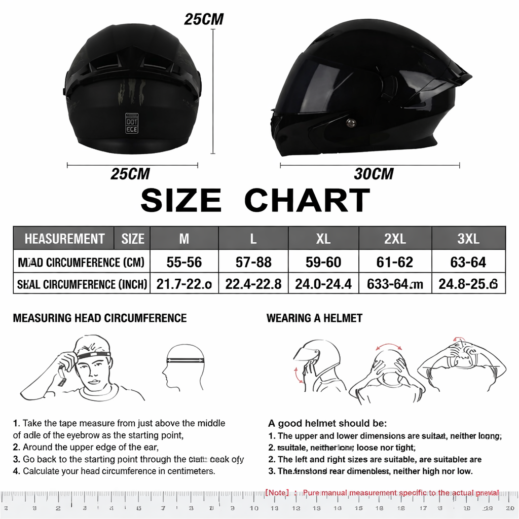 Uchoose 988 Flip-Up Motorcycle Helmet – DOT & ECE Approved