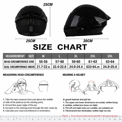Uchoose 988 Flip-Up Motorcycle Helmet – DOT & ECE Approved