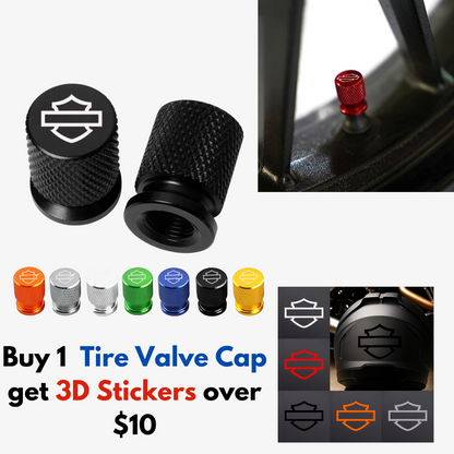 Motorcycle Valve Caps + Free 3D Premium Stickers