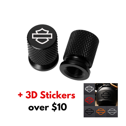 Motorcycle Valve Caps + Free 3D Premium Stickers