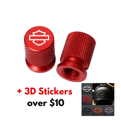 Motorcycle Valve Caps + Free 3D Premium Stickers