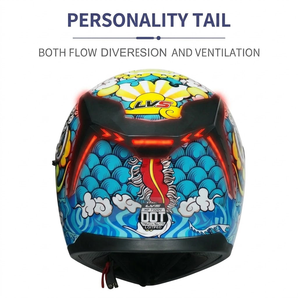 BikerZoneZ Rider Street Dominator Fullface Helmet