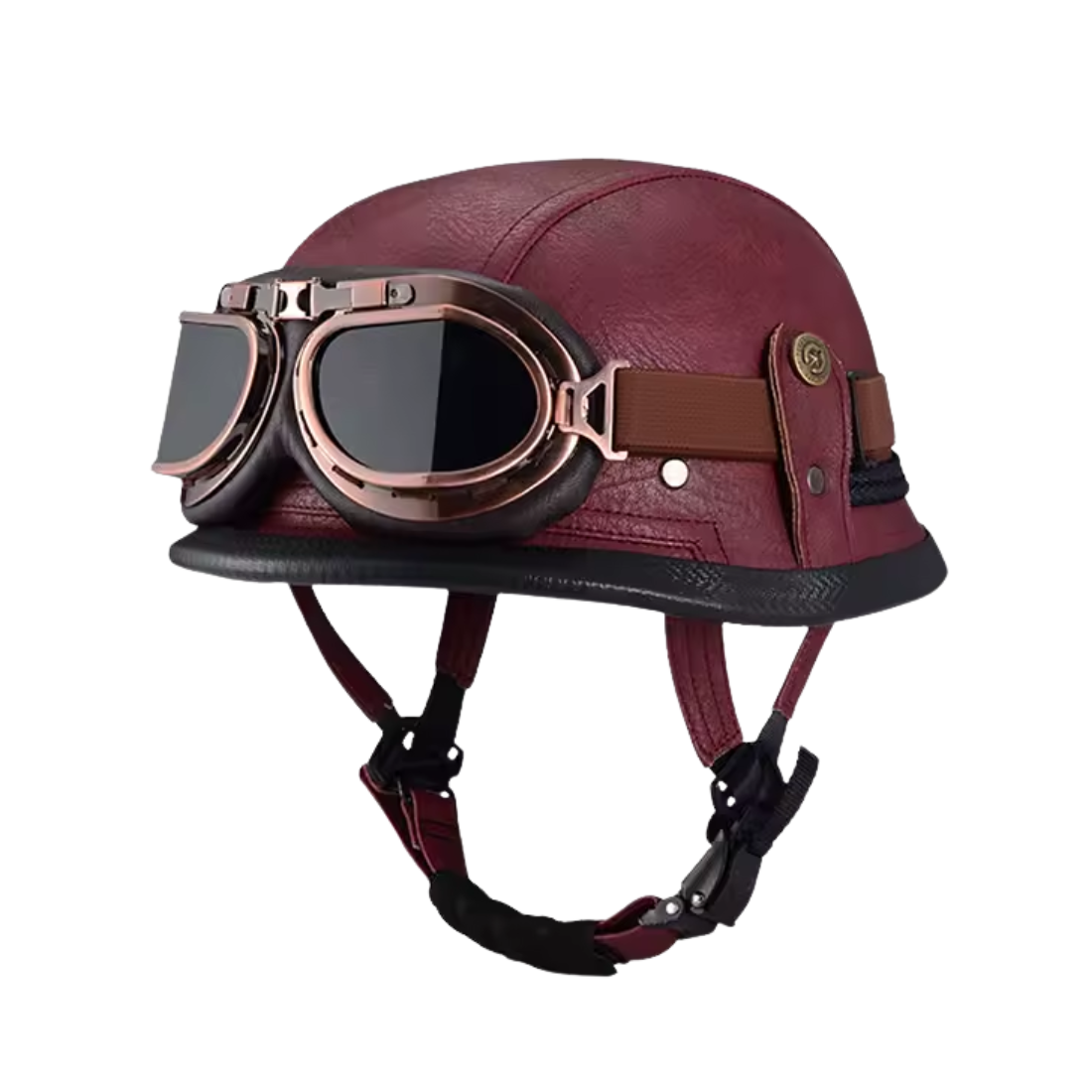 Retro German Motorcycle Half Helmet – DOT Certified – BikerZoneZ
