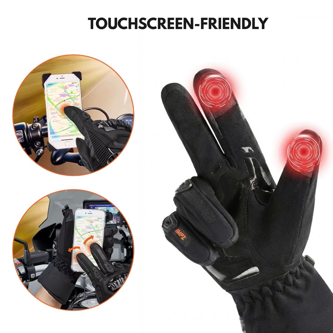 Winter Fleece-Lined Motorcycle Gloves