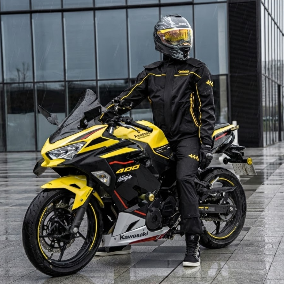 Motorcycle Rain Suit for Riders (Jacket + Pants) – Waterproof, Windproof & Breathable