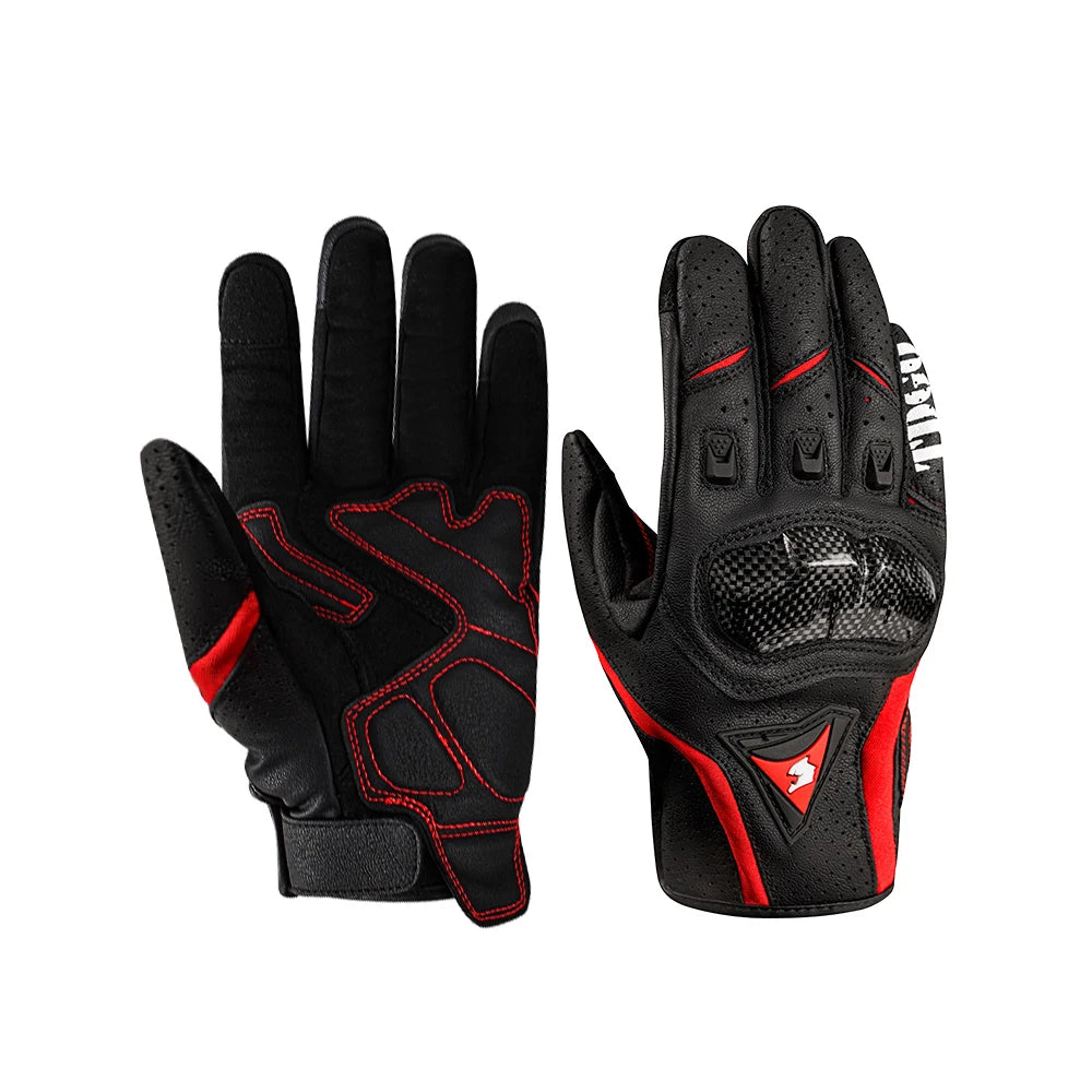 Carbon Fiber Protective Touch Screen Motorcycle Gloves