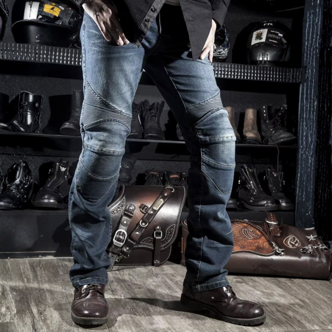 Motorcycle Riding Jeans with Armor – Reinforced Denim Pants