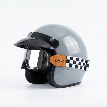 Urban Retro Open-Face Helmet – DOT & ECE Approved Protection