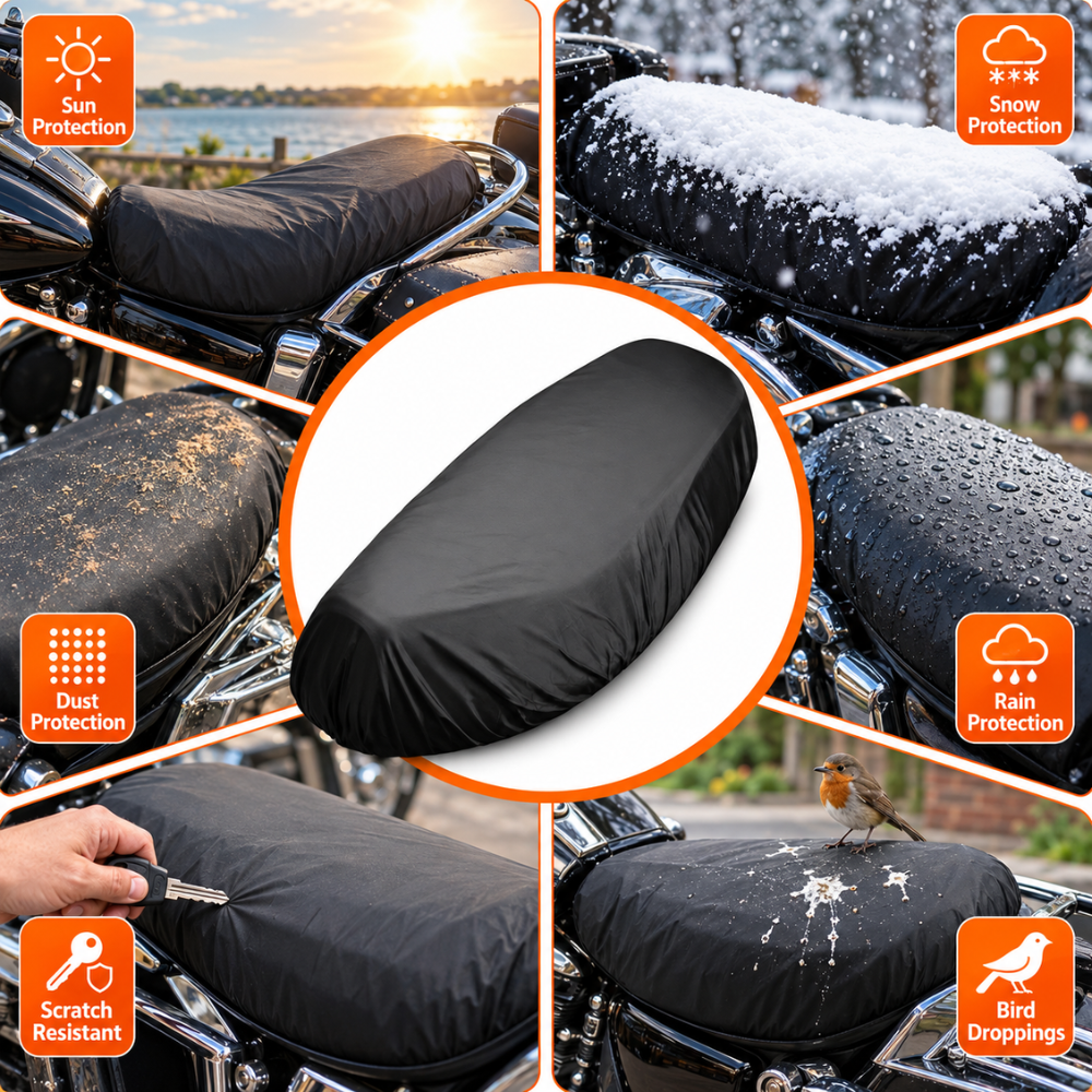 BikerZoneZ SeatShield™ Sun & Rain Seat Cover