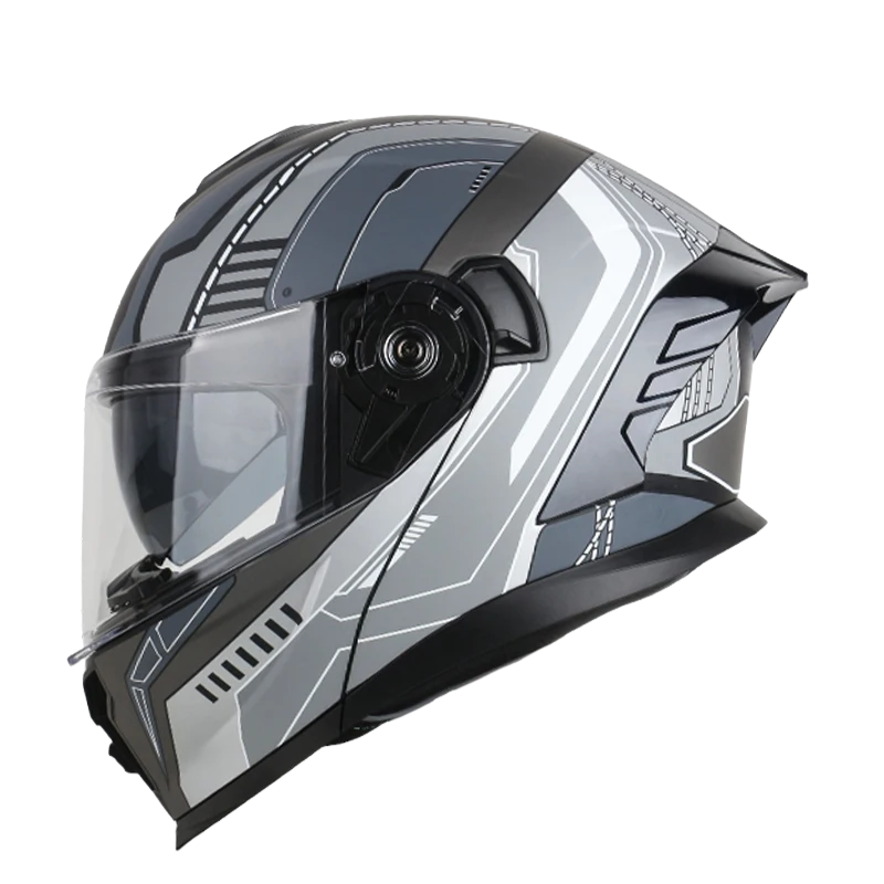 BikerZoneZ Flip-Up Motorcycle Helmet - DOT Certification