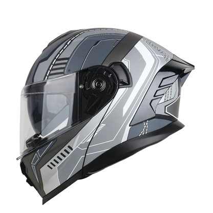 BikerZoneZ Flip-Up Motorcycle Helmet - DOT Certification