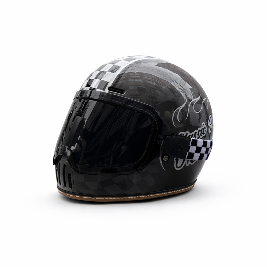 ORZ-729 Retro Full-Face Helmet - DOT & ECE Approved