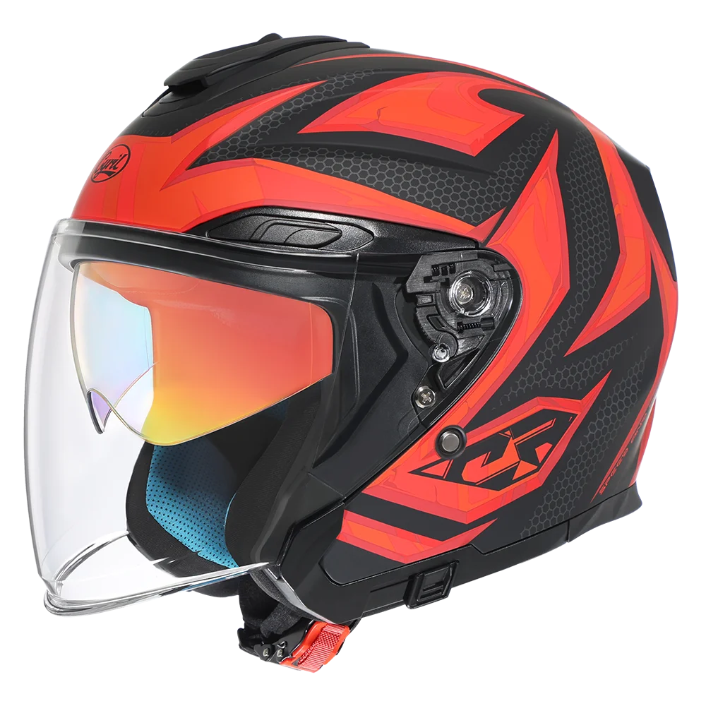 IronRide Open Face Dual Visor Helmet –  DOT Certified