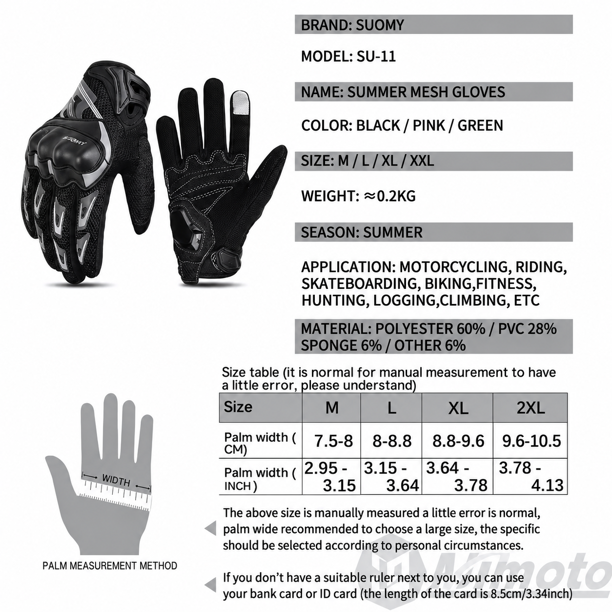BikerZoneZ™ Summer Breathable Touch Screen Motorcycle Gloves - Hard-Shell Protection