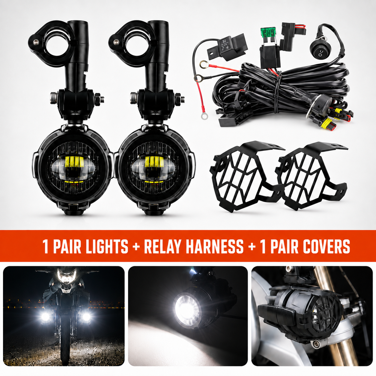 BikerZonez Auxiliary Lights