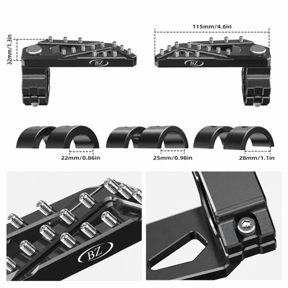 BikerZoneZ™ Adjustable Highway Foot Pegs