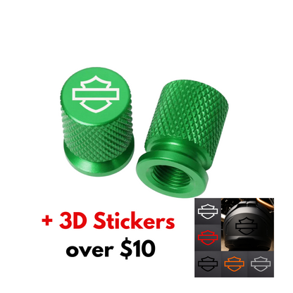 Motorcycle Valve Caps + Free 3D Premium Stickers