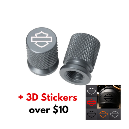 Motorcycle Valve Caps + Free 3D Premium Stickers