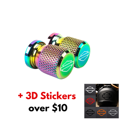 Motorcycle Valve Caps + Free 3D Premium Stickers